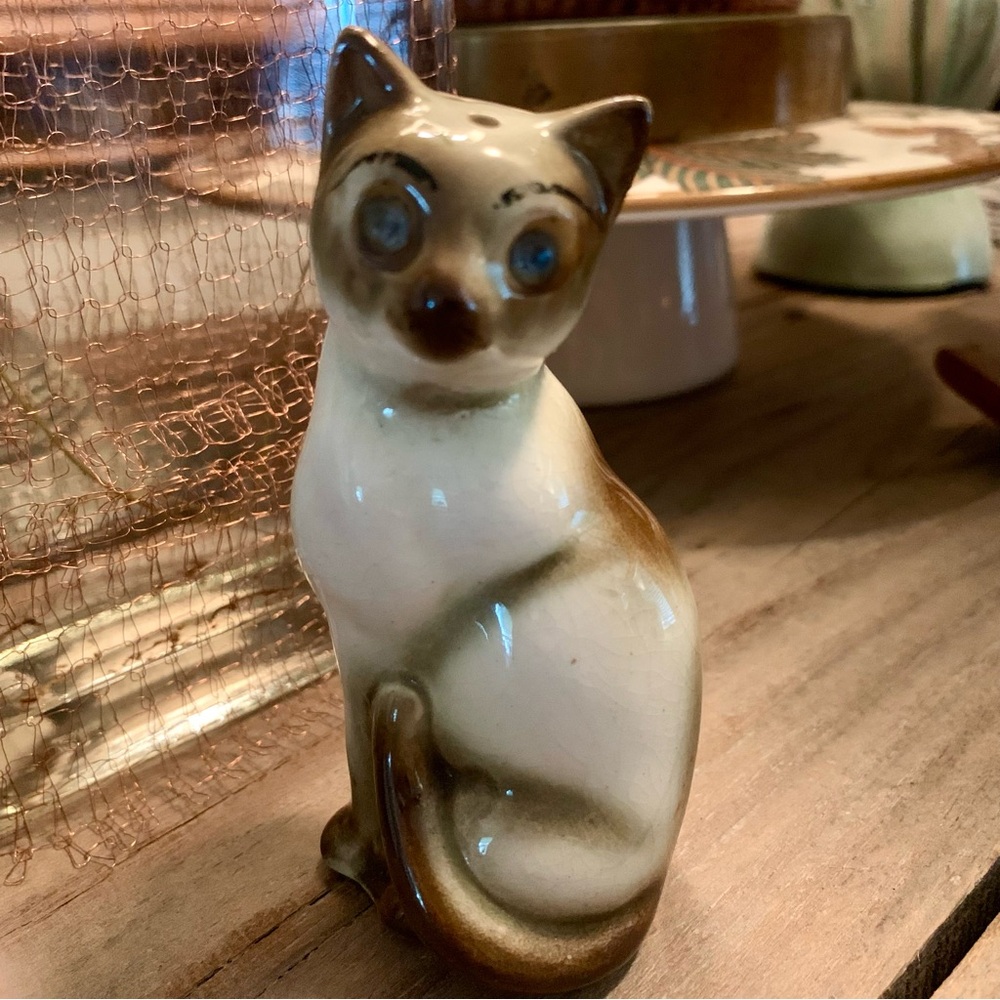 🌱Vintage Siamese Cat Ceramic~farmhouse~trinkets~granny core~cottage core~pets